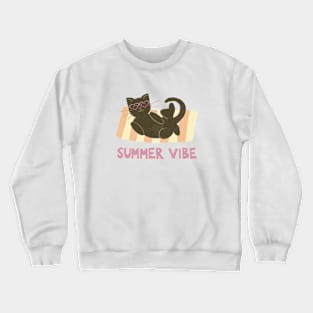 Summer vibe cat Crewneck Sweatshirt